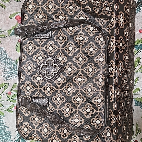 🫨🥹 BRIGHTON BROWN AND TAN LEATHER SMALL PURSE - Picture 3 of 8